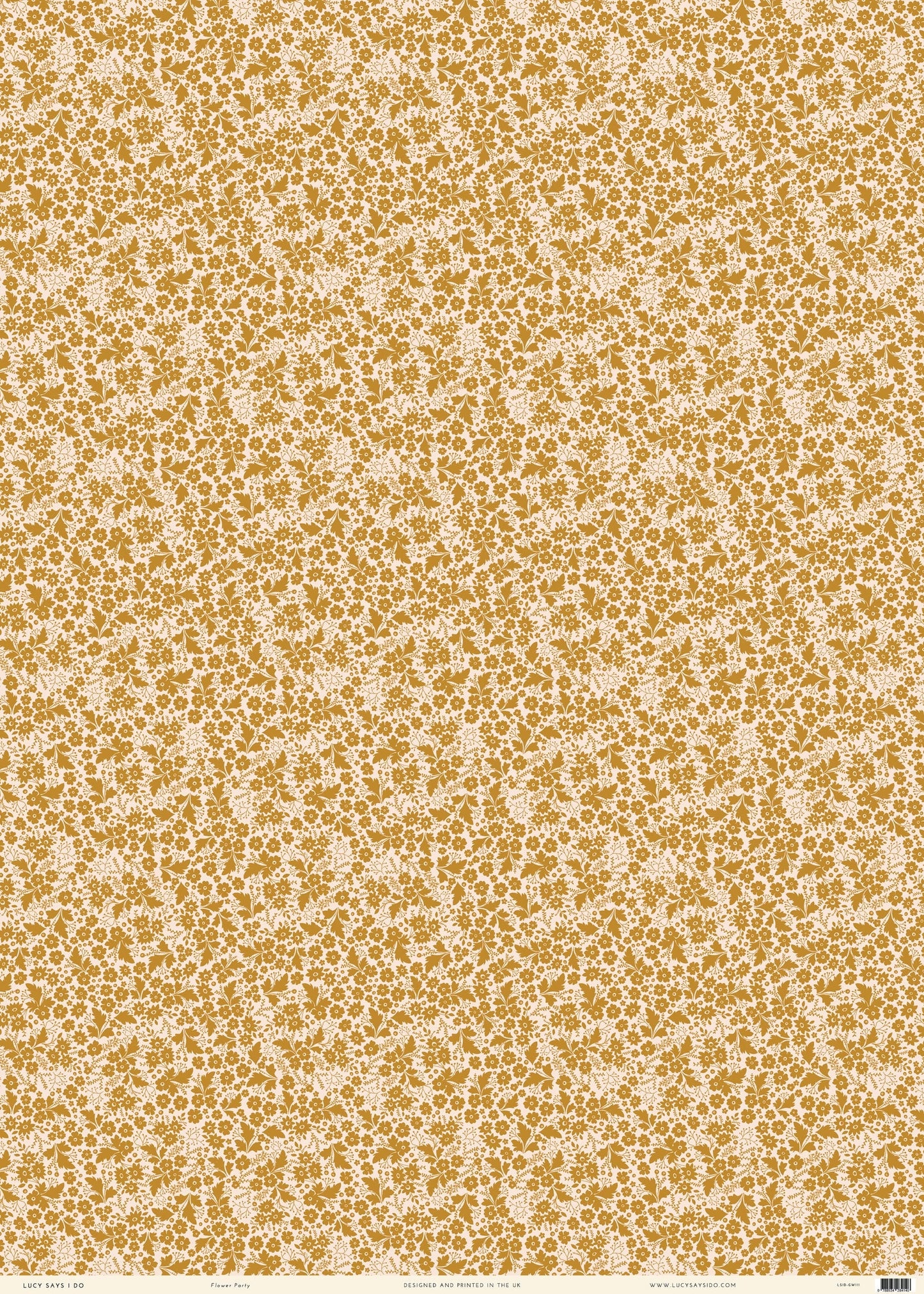 Golden Secret Garden Print Gift Wrap