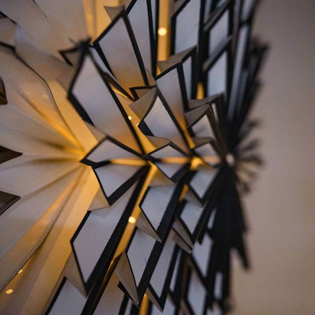 Gazania Black & White Paper Wall Decoration - 70cm