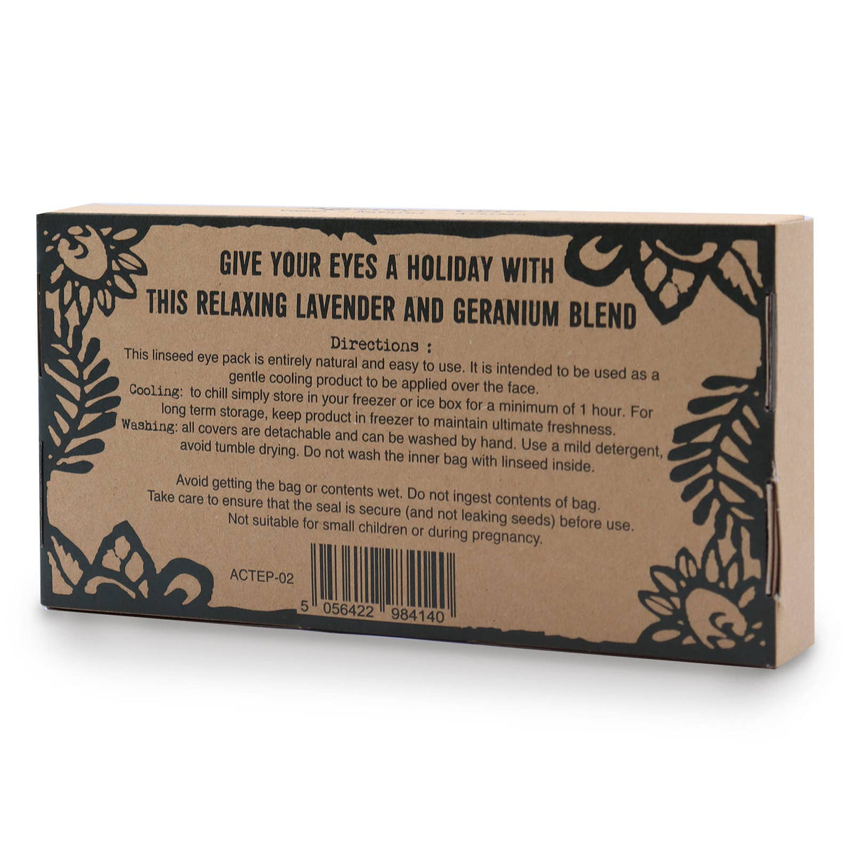 Instructions and details on back of Agnes + Cat eye pillow