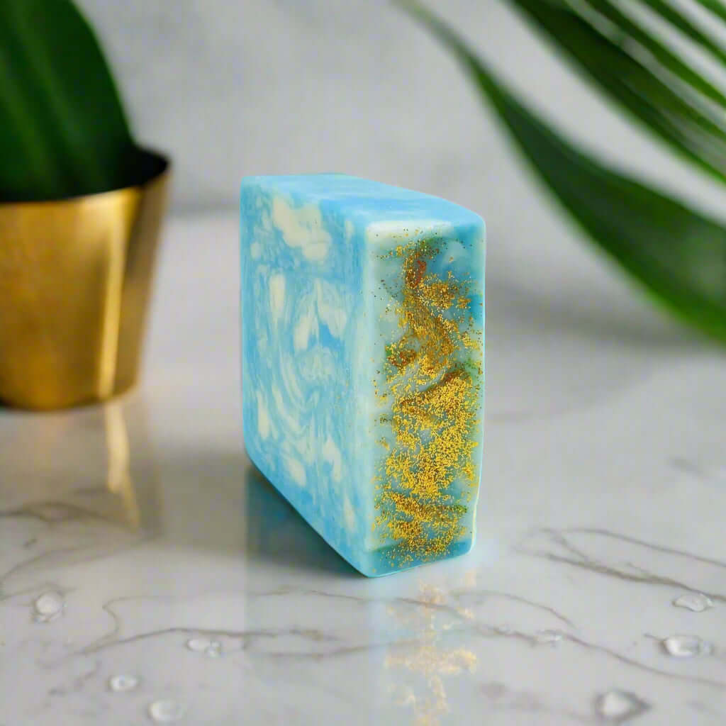 A bar of handmade egyptian musk soap