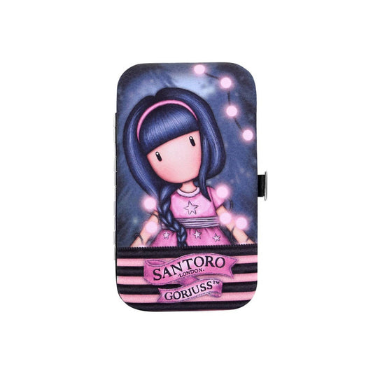 Santoros manicure set case with a cartoon character on a white background