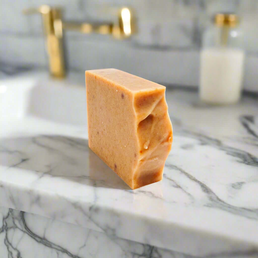 Goats Milk Oats and Honey bar of soap side view