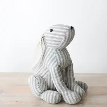 Grey Stripped Rabbit Door Stop, 32cm