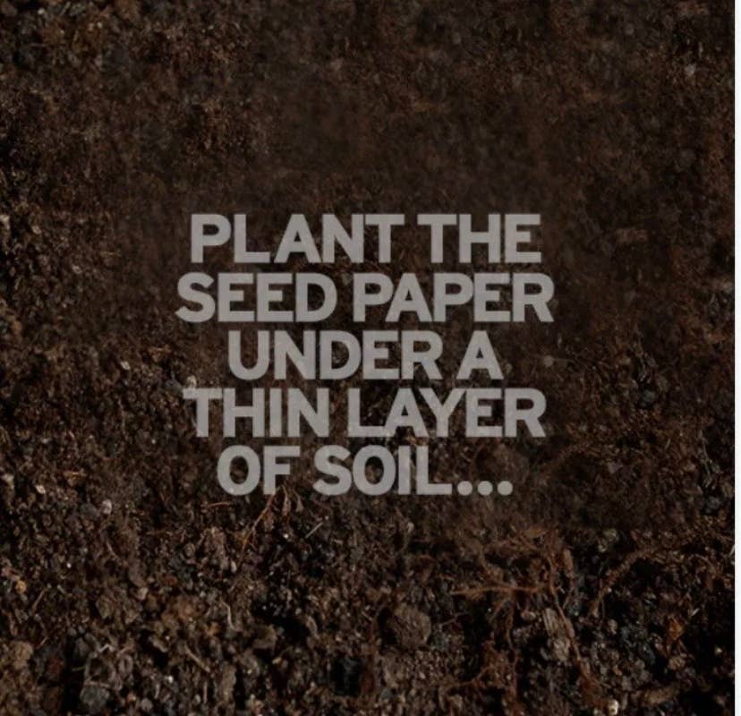 Instructions for plantable gift card