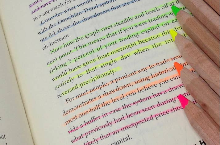 Page highlighted with eco pencils and the pencils sitting alongside