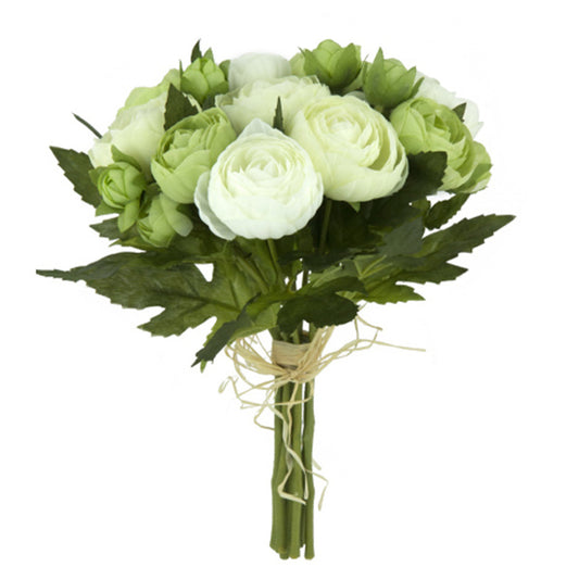 Bunch of Ranunculus in Cream & Green