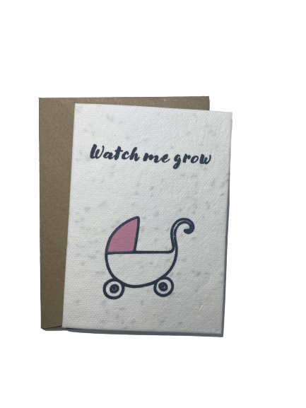 New Baby Girl Seed Card
