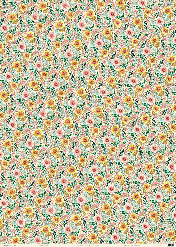 Bright Flowers Gift Wrap