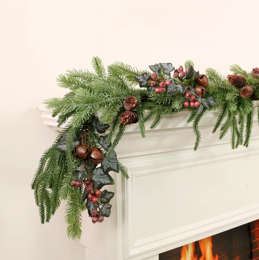 Premium Country Forest With Bell Garland (180cm)