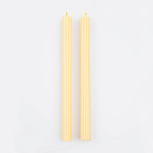 Lemon Sherbet Yellow Taper Candles