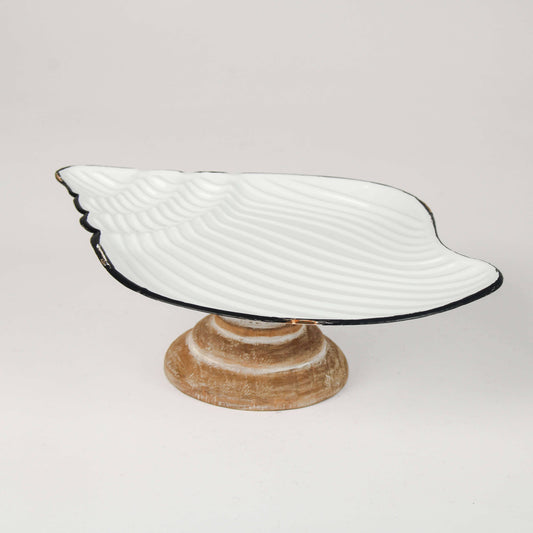 Seaside Shell Dish On Stand