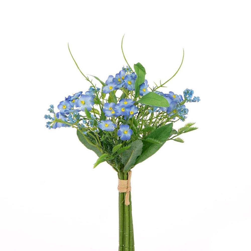 Faux Silk Forget Me Not Bundle - Blue 7 Stems 19cm/7 Inches