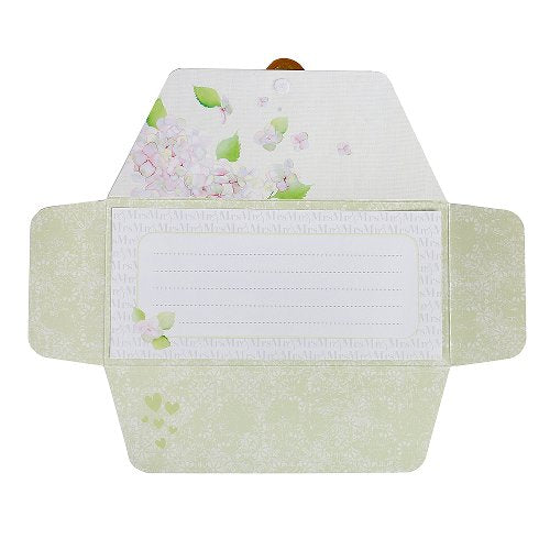 Mr & Mrs Voucher Envelope with Greeting Card Open