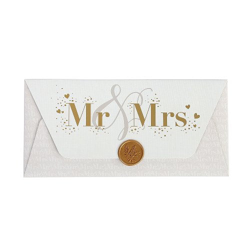 Mr & Mrs Voucher Envelope with Greeting Card Closed