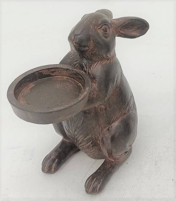 Rabbit With Tray - Candle Holder