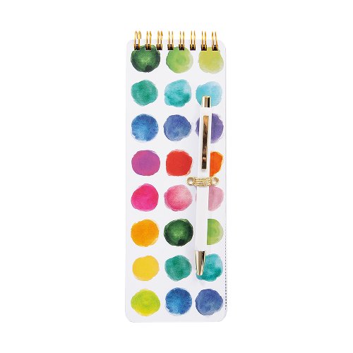 Rainbow Polka Dot - Notebook with Pen 