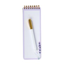 Lavender - Notebook with Pen Inside view