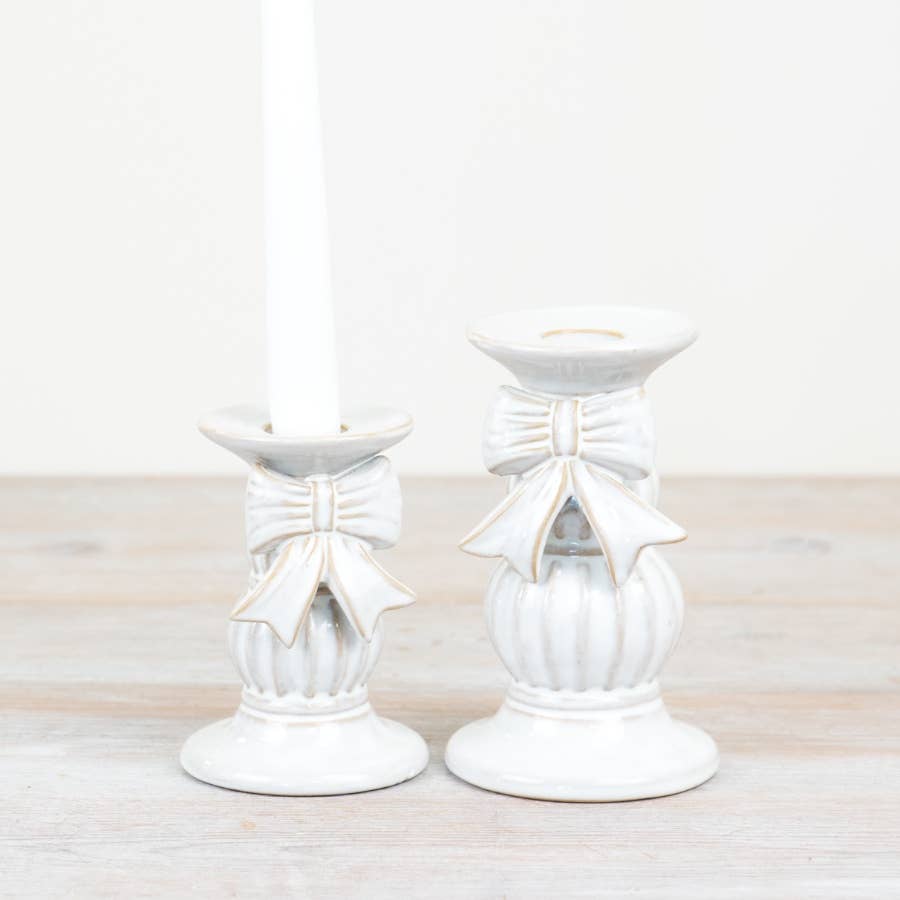 Bow Pillar Candle Holder