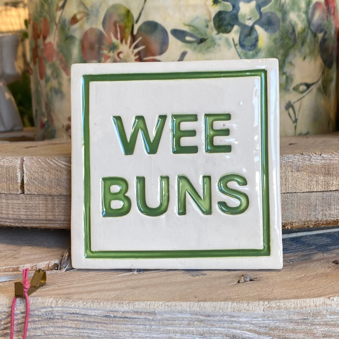 Handmade Ceramic Coaster - Wee Buns
