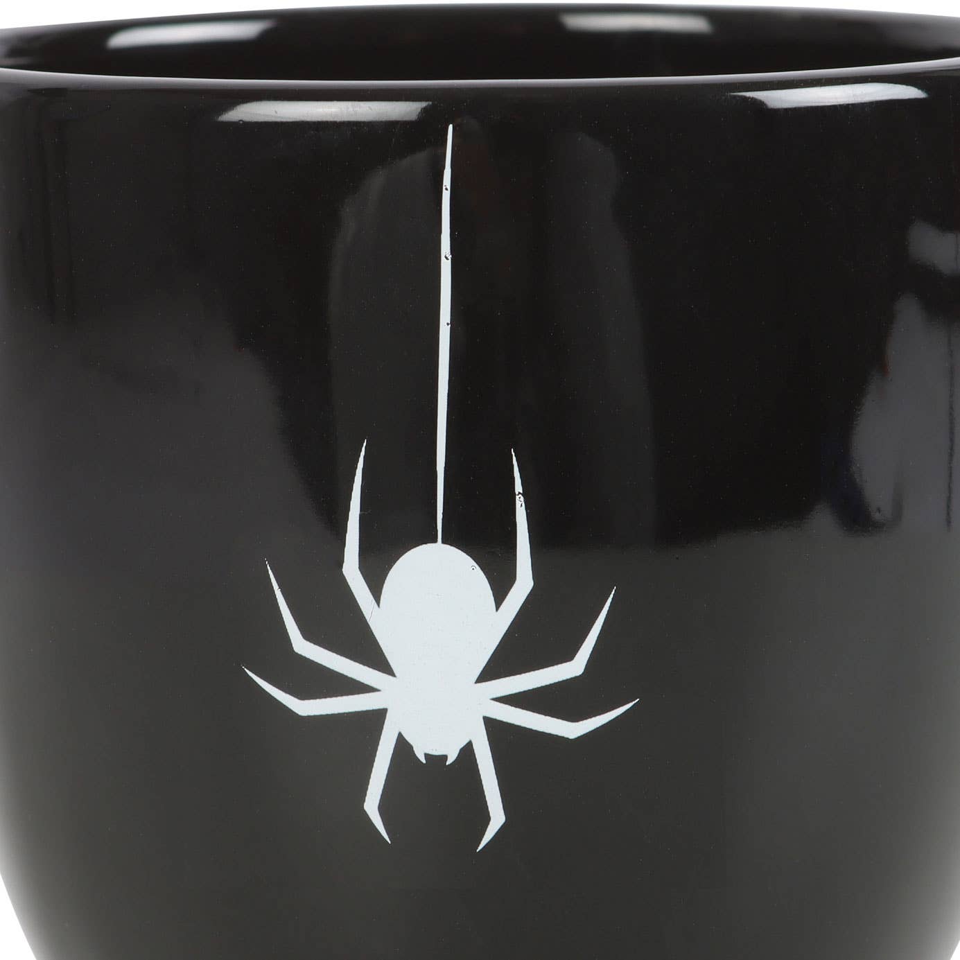 Gothic Halloween Black Spider Teacup Mugs