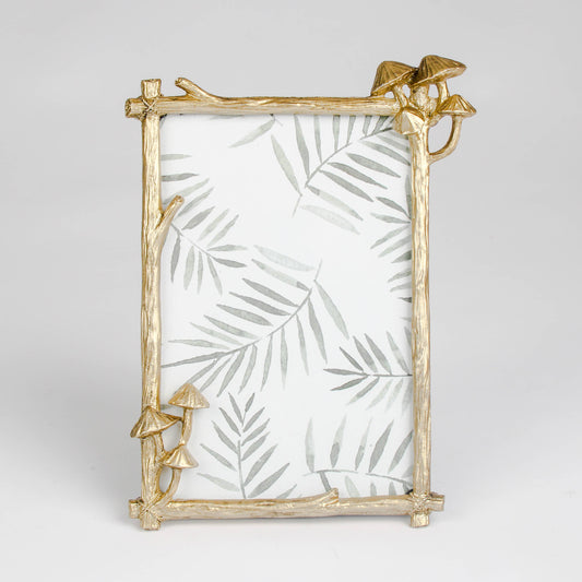 Photo Frame with Gold Mushrooms