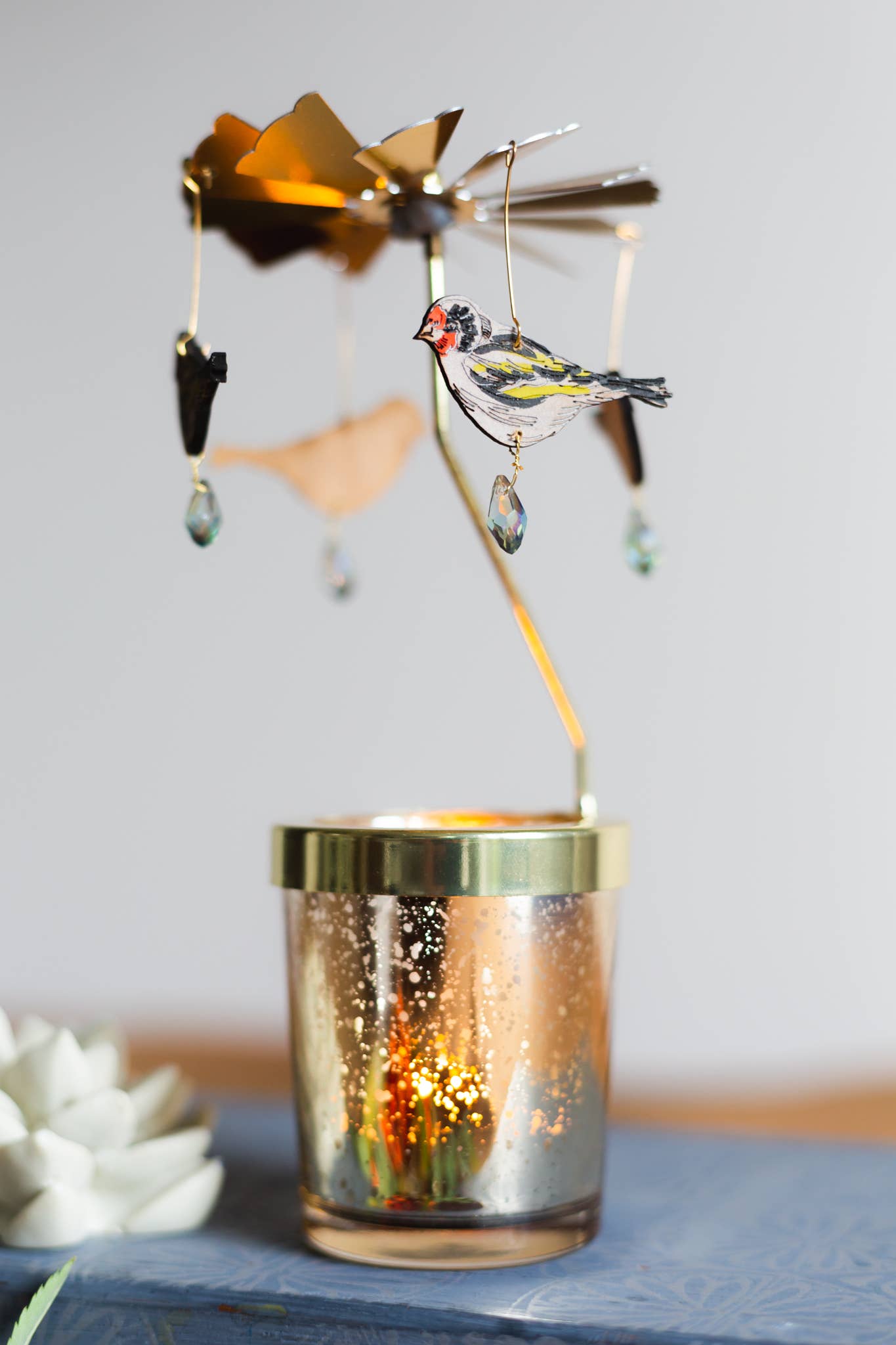 Candle Carousel: Goldfinch