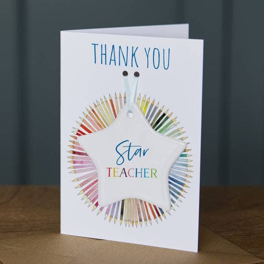 Star Teacher Keepsake Thank You Card