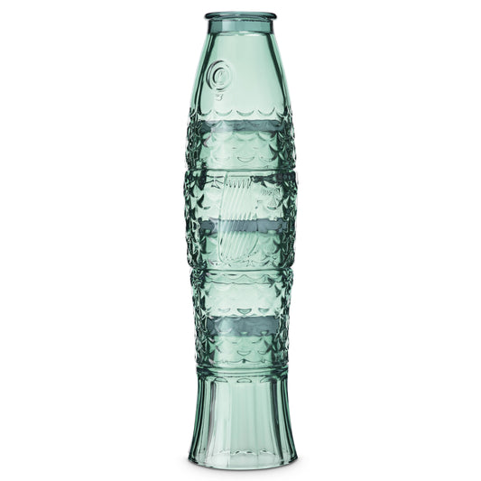 Green - Fish Stacking Drinking Glass - Set of 4 Glasses on a white background