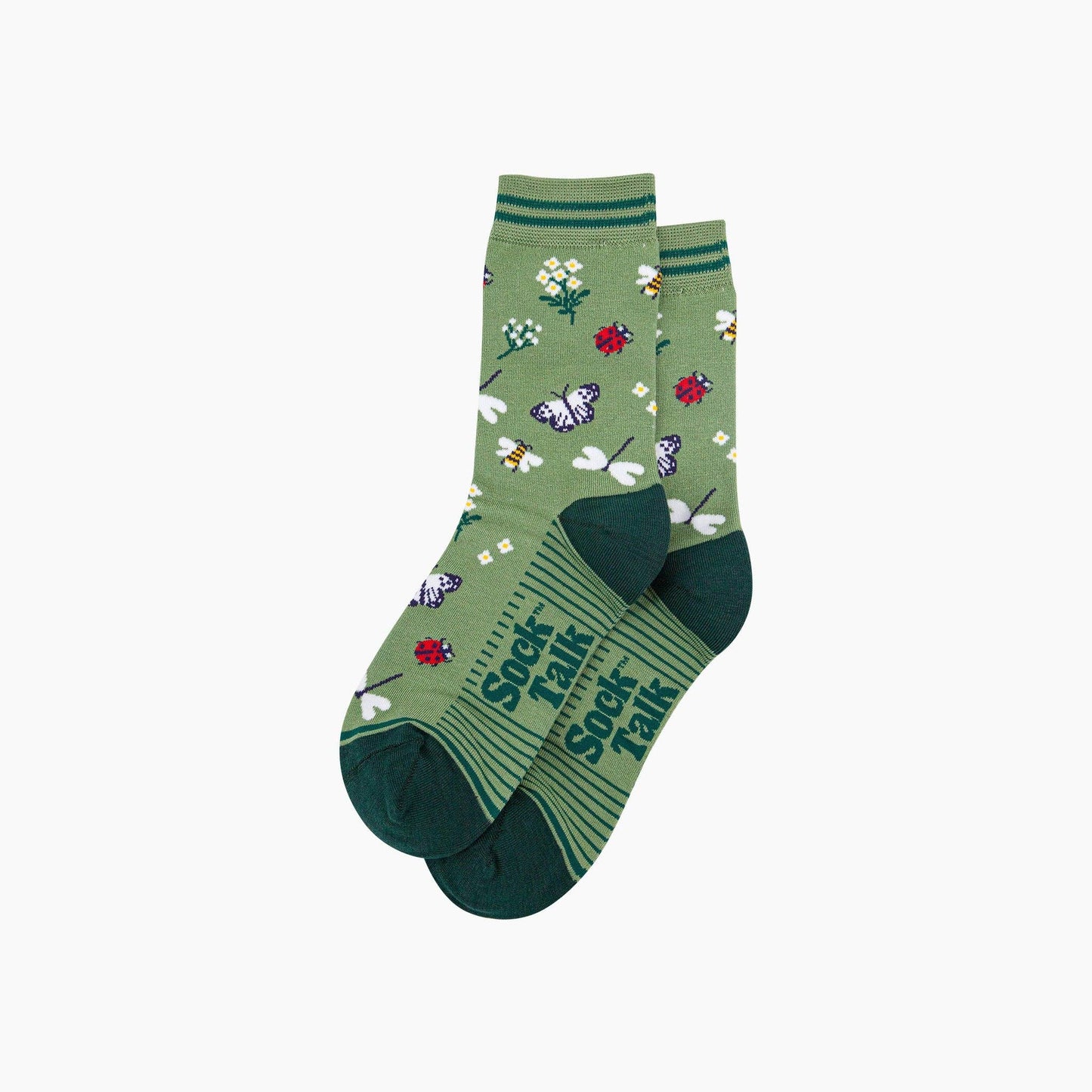 Garden Ladybird & Butterfly Bamboo Socks : UK 3-7