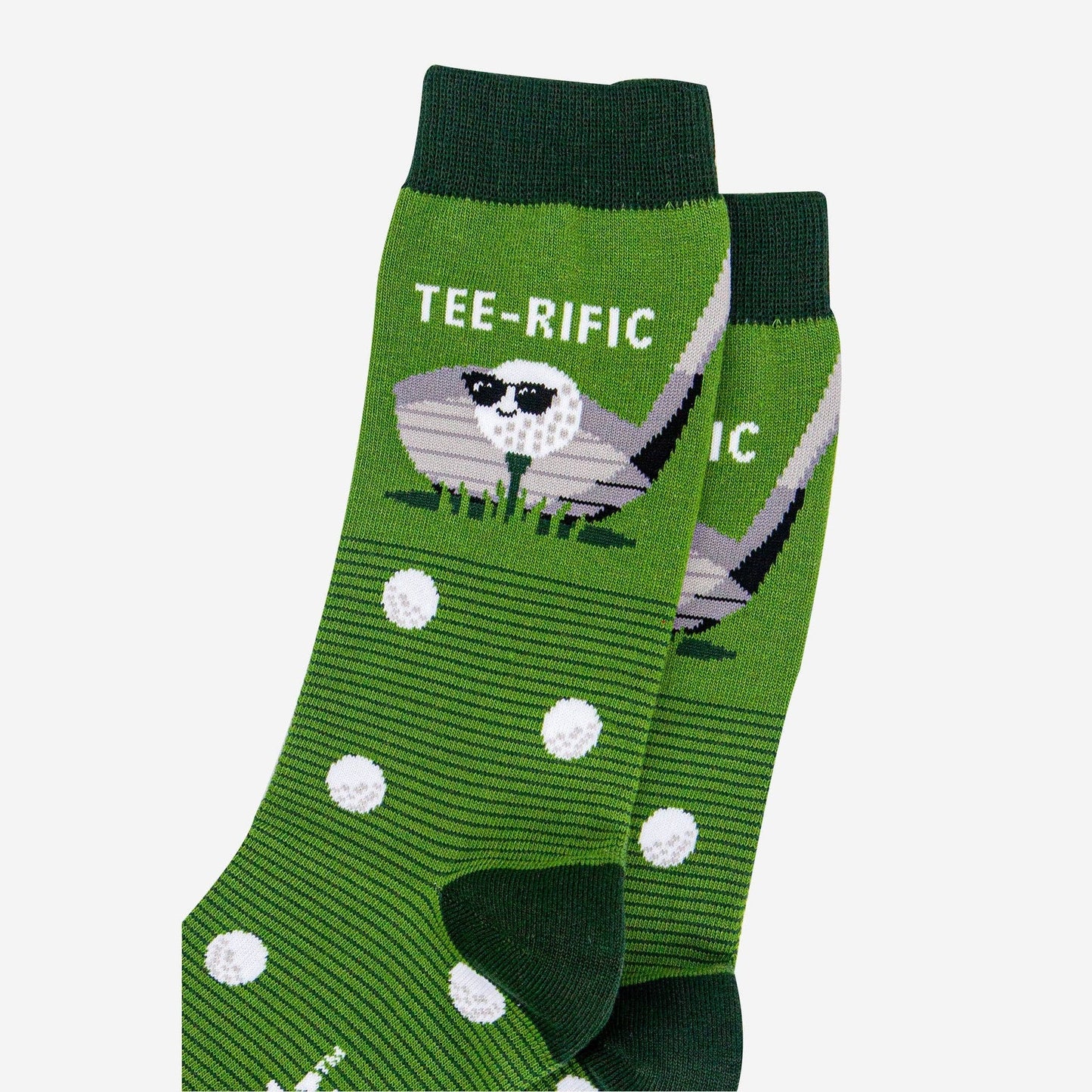 Teerific Golf Combed Cotton Crew Socks close up