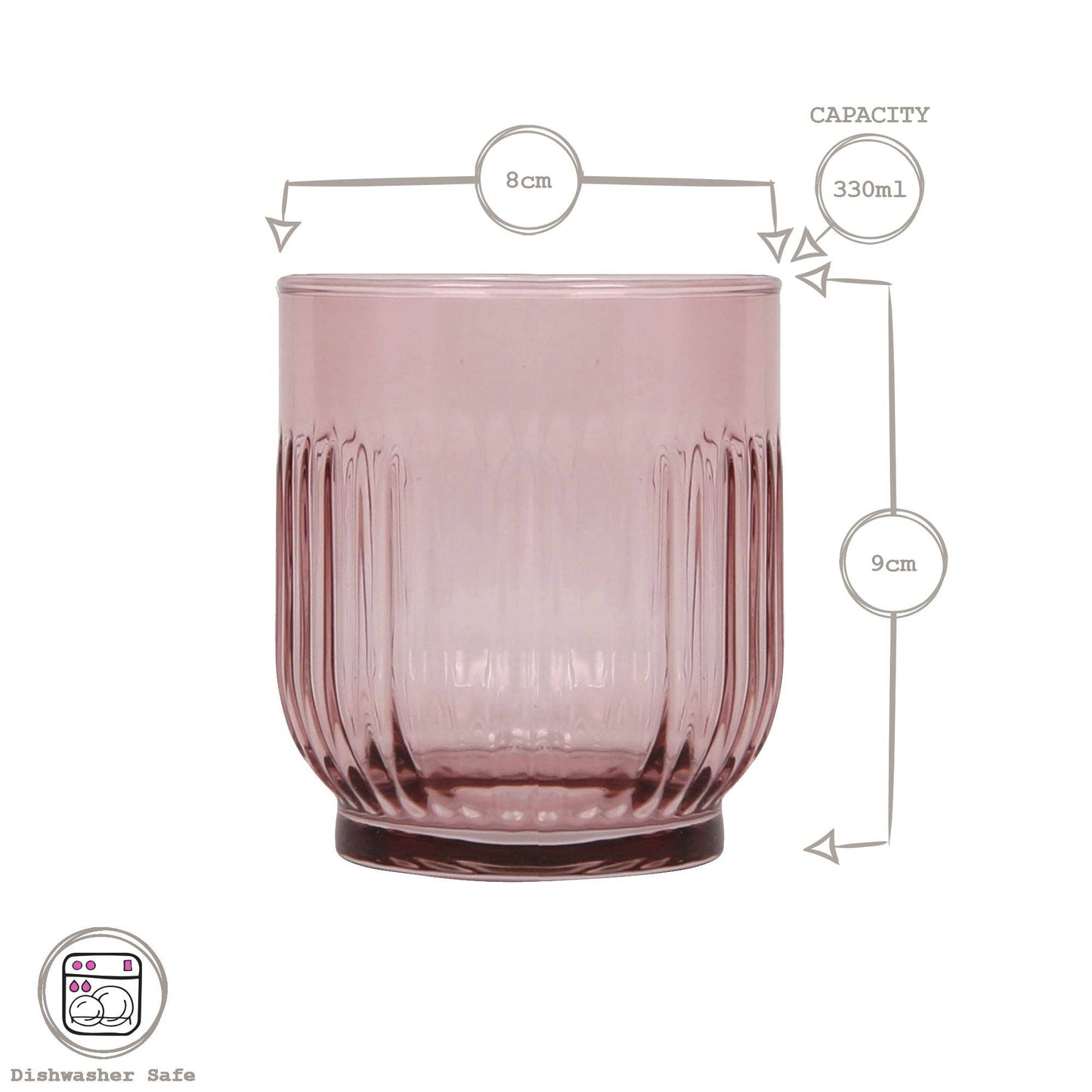 Coloured  Glass Tumblers - Set of 6