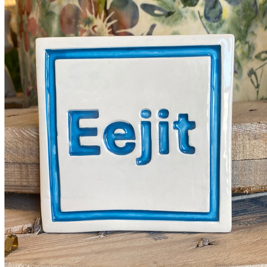 Handmade Ceramic Coaster - Eejit