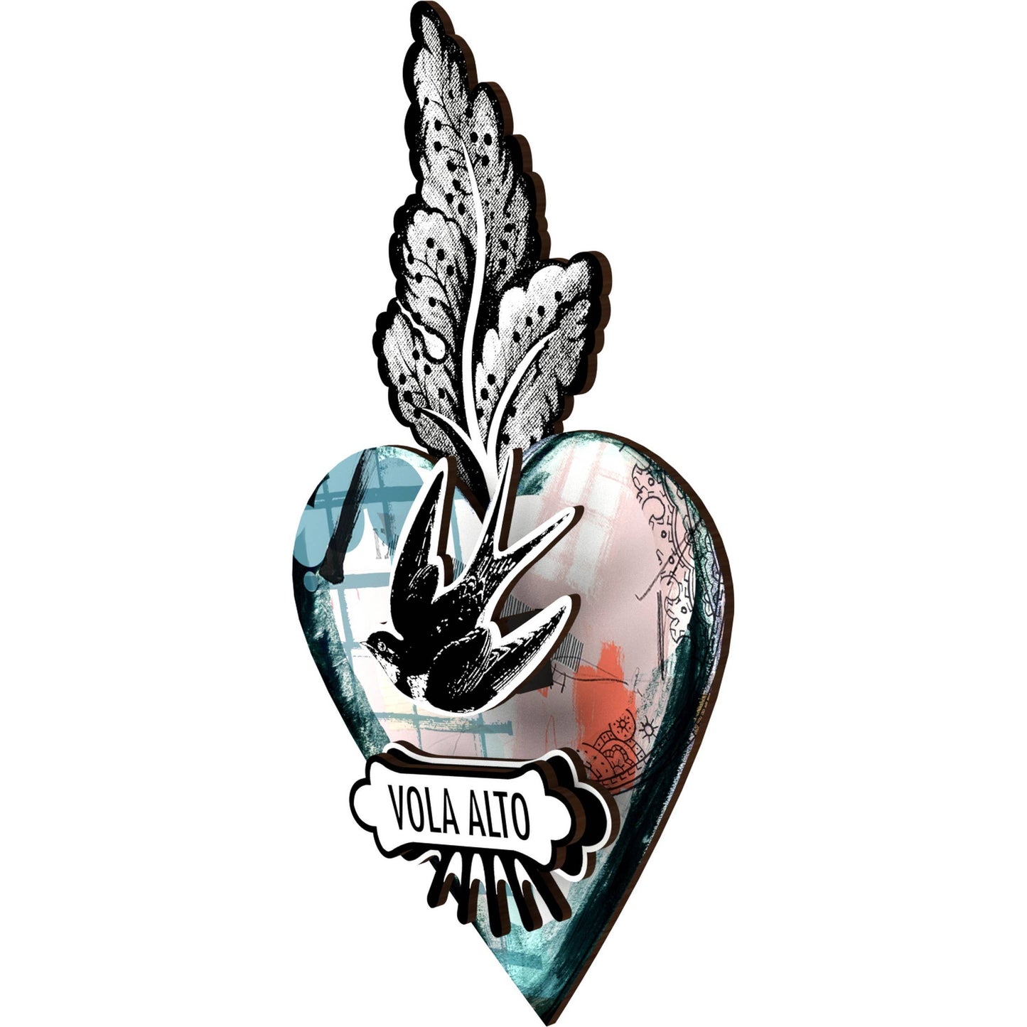 Decorative Heart - Fly High