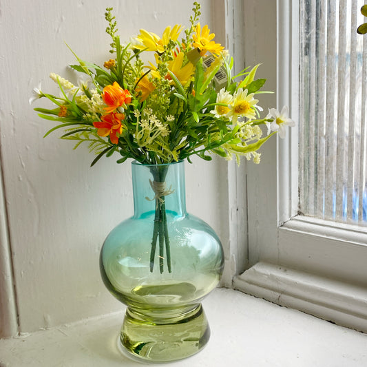 Artificial Summer Daisy Mixed Blossom Bunch - 20 cm Tall