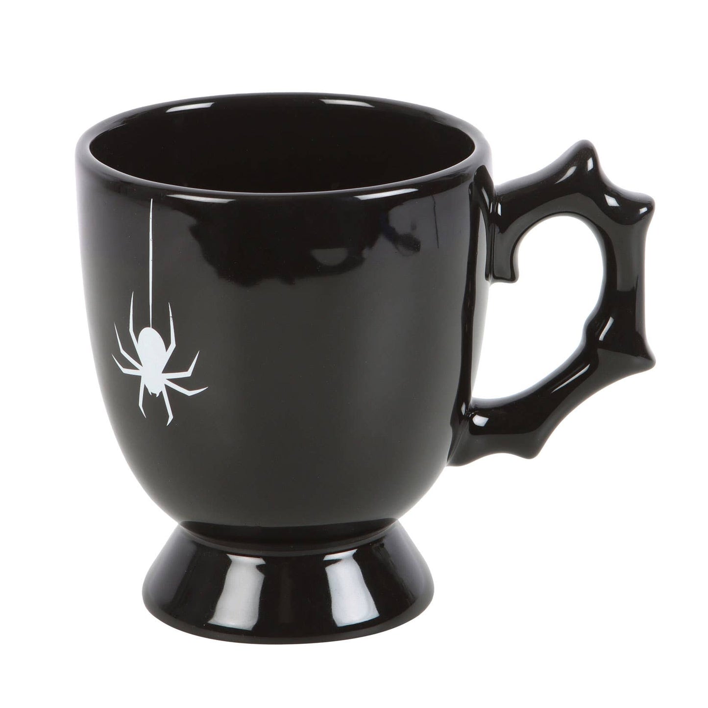 Gothic Halloween Black Spider Teacup Mugs