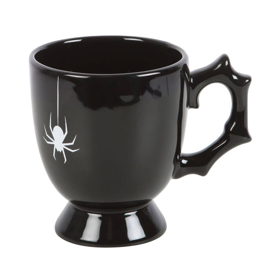 Gothic Halloween Black Spider Teacup Mugs