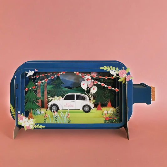 Message in a Bottle-Wedding Car