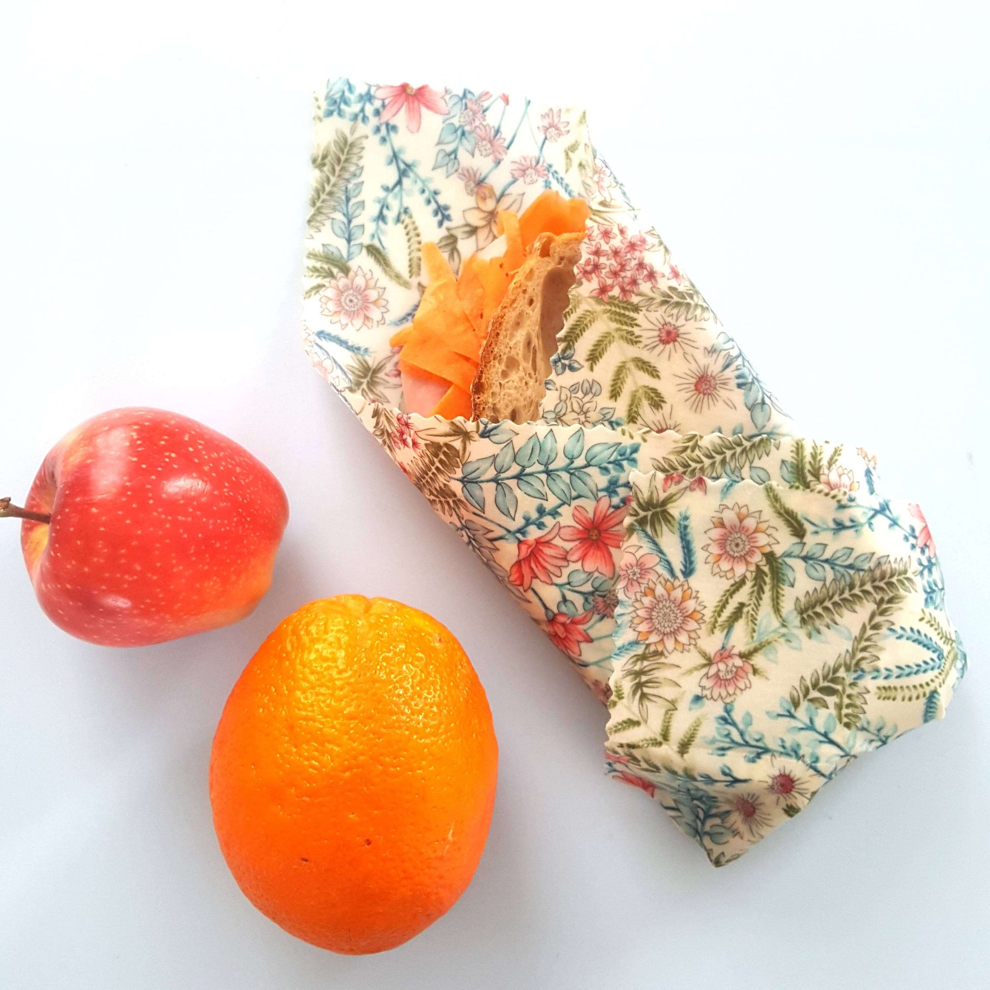 Bees wax wrap around a sandwich