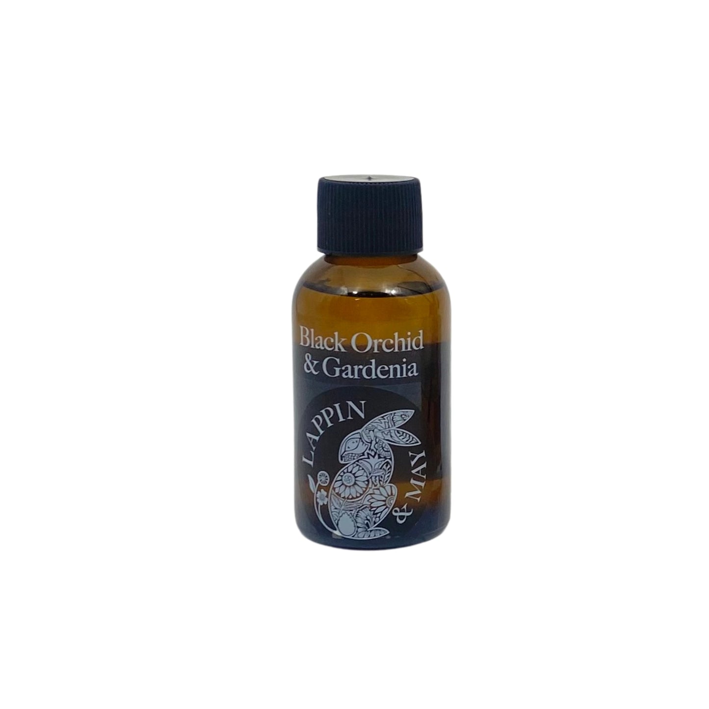 Bottle of Black Orchid & Gardenia refill on a white background