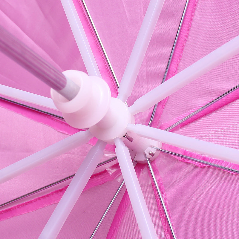 Close up of the spokes on a child's umbrella