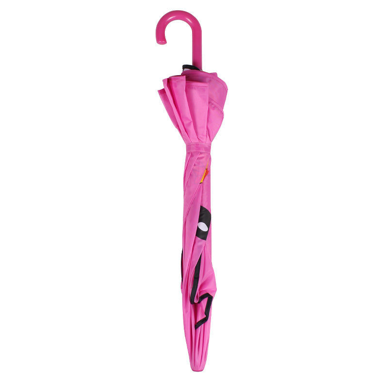 Childrens Pin Cat Umbrella with hook handle closed