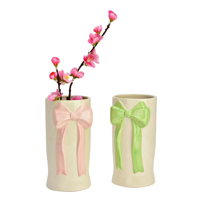 Bow Vases with flowers