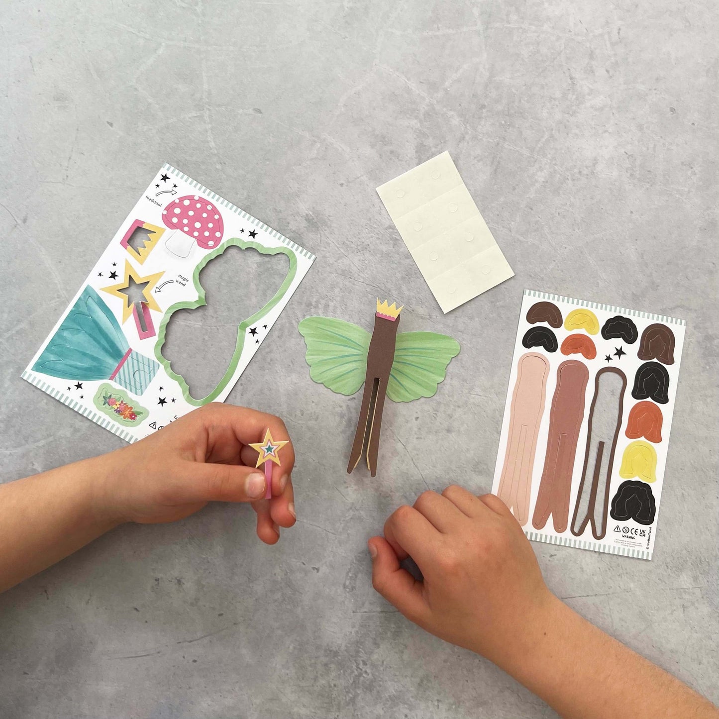 Child making a Fairy Peg Doll-Make Your Own