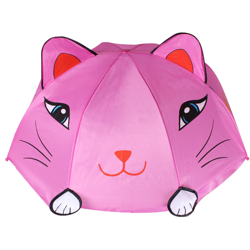 Childrens Pink Umbrella  shaped like a  Cat