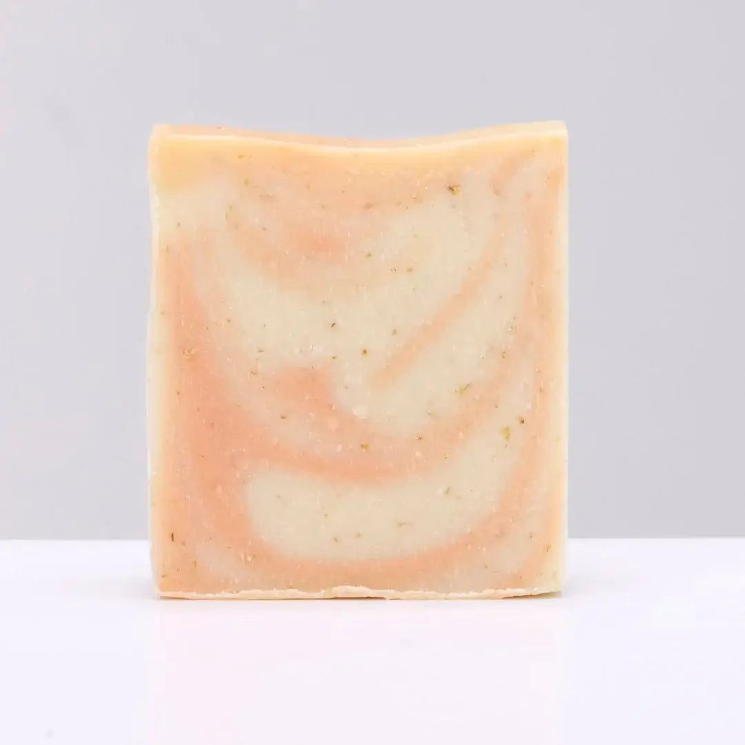 Citrus Cedarwood Scrub soap on a white background