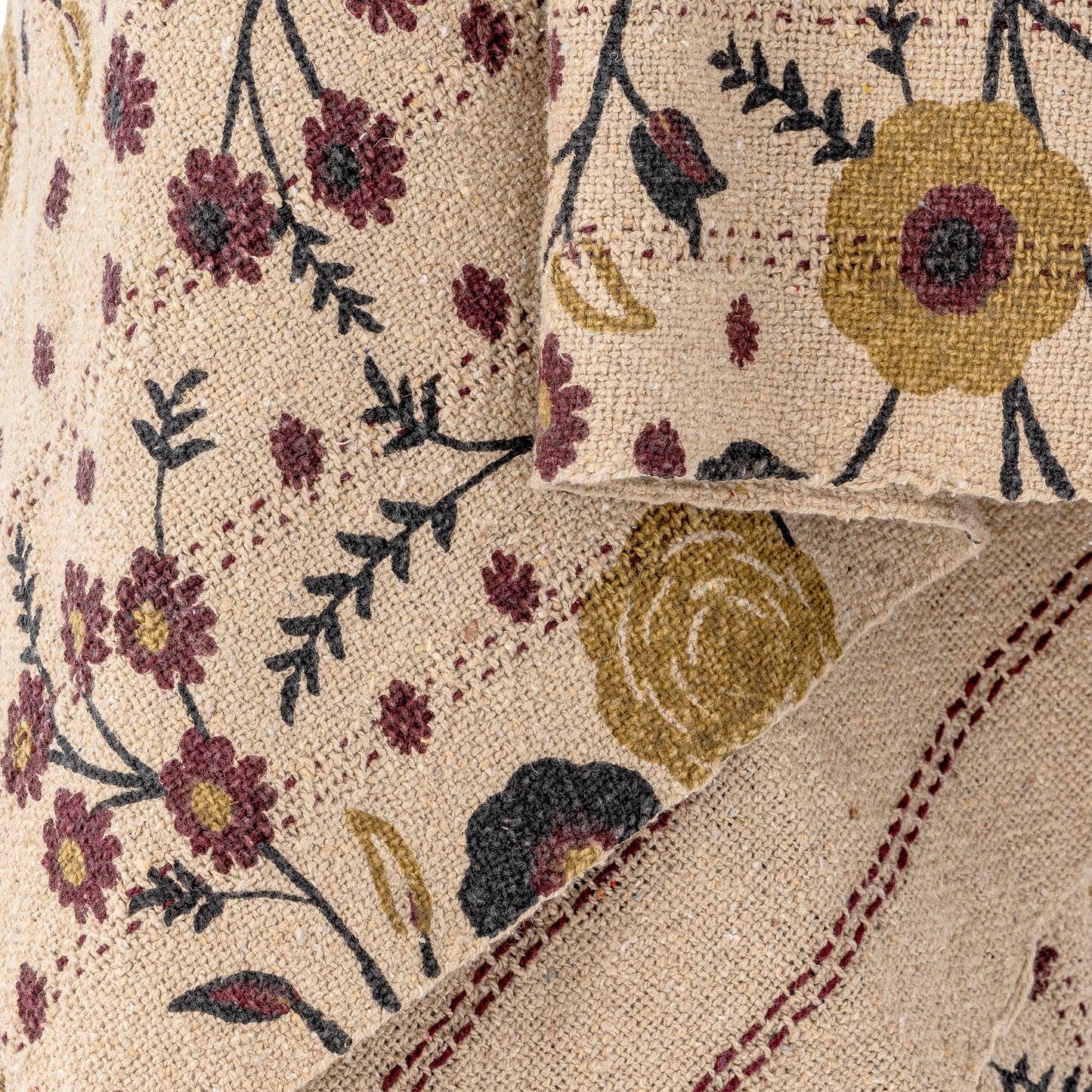 Bloomingville Eydis Recycled Cotton Throw close up view