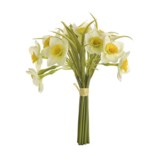 Cream & Yellow Mini Daffodil Bunch-Artificial