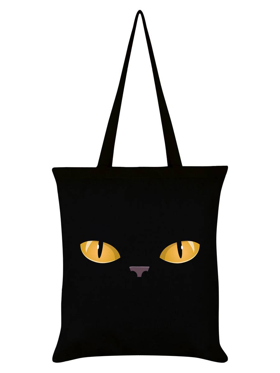 Curious Kitten Black Tote Bag