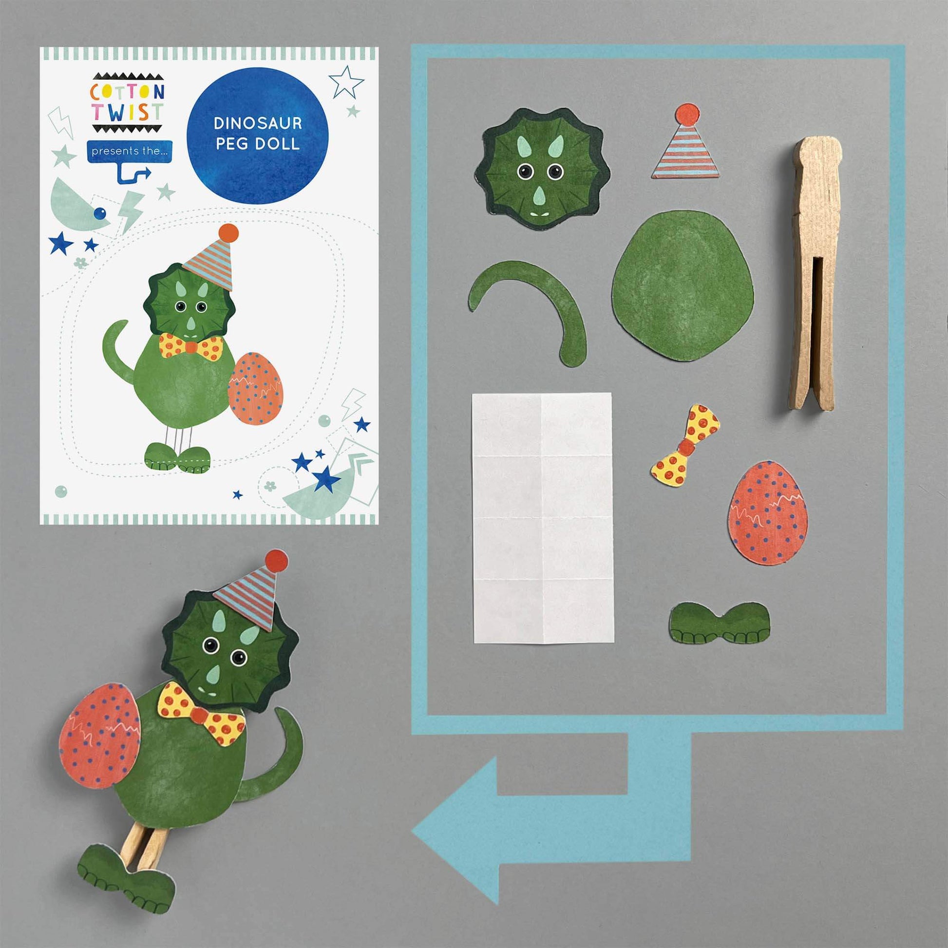 Dinosaur Peg Doll-Make Your Own contents