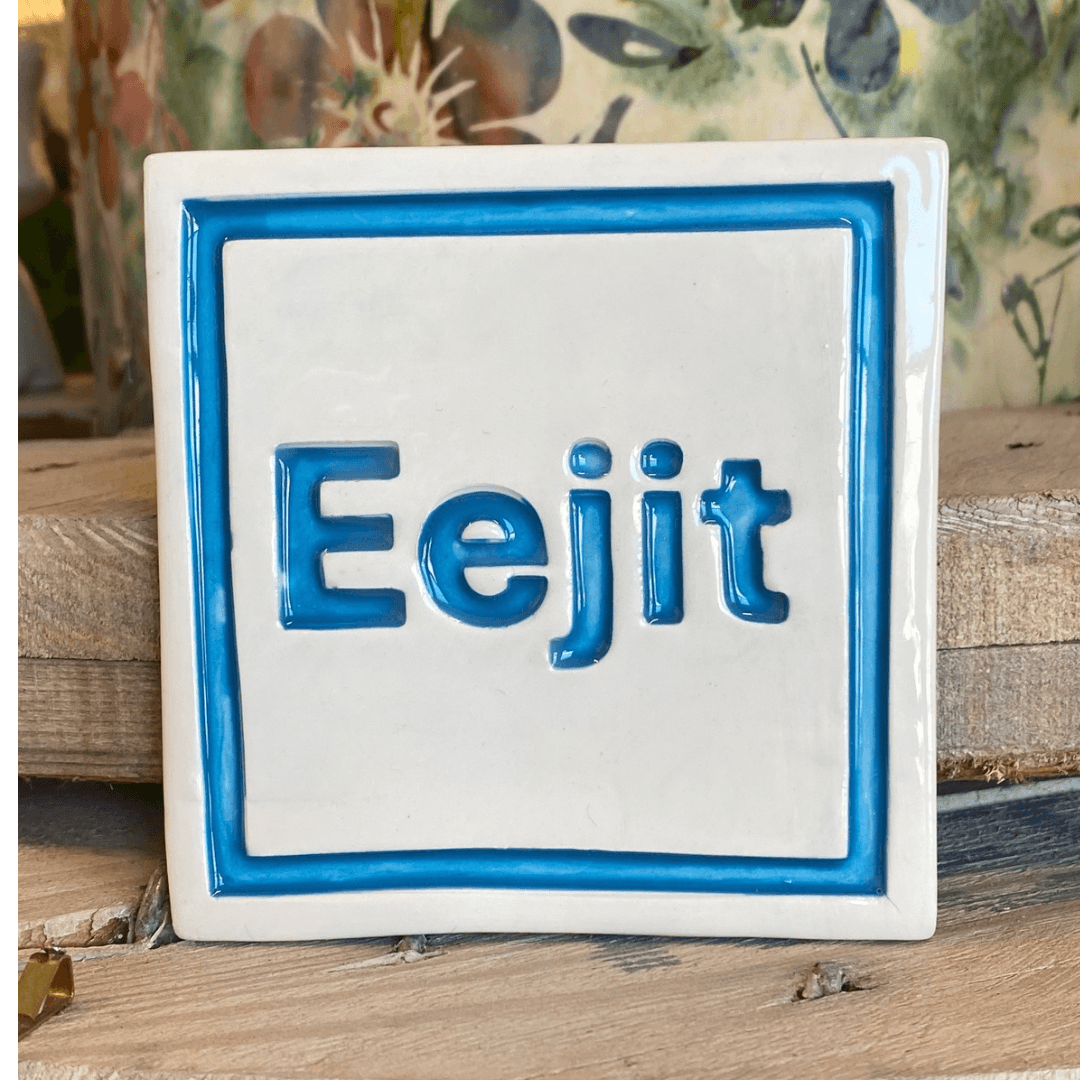 Handmade Ceramic Coaster - Eejit
